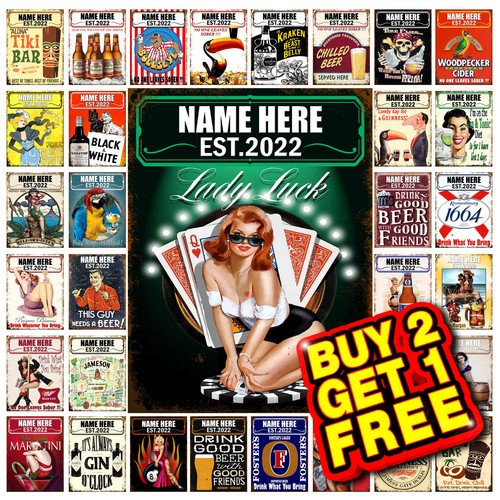 Personalised metal tin sign - personalised,