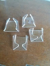 4 x Clear Acrylic Paperweight Display Stands  -- Glass Paperweight Stands