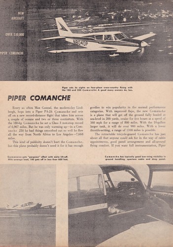 Piper comanche aircraft - comanche,