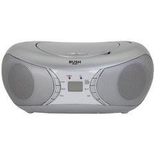 Bush Bluetooth CD Player Radio Boombox - Silver - 1 Year Guarantee