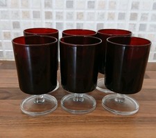 Luminarc Arcoroc Ruby Red Wine Glasses Made In France x 6