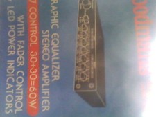 Goodmans DE-100 Super Slim Graphic Equalizer Stereo Amplifier Retro/boxed