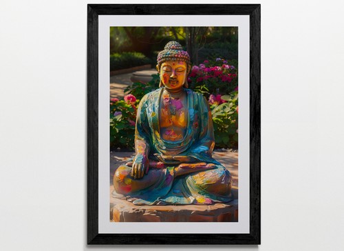 Buddha framed canvas picture - buddha,