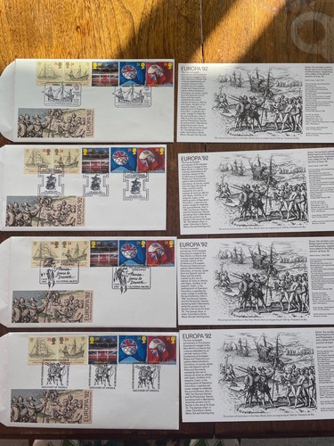 1992 europa fdc x4 - gb,