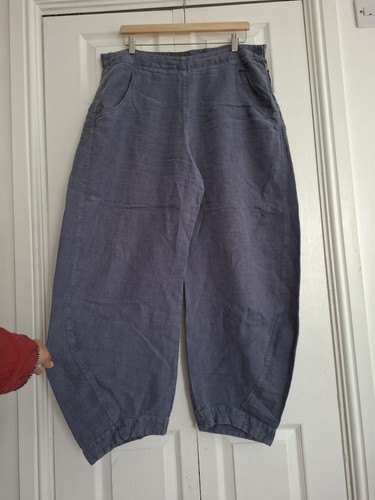 Oska women linen barrel leg - linen,