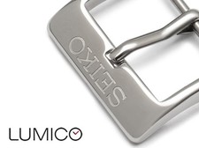 For SEIKO Buckle Clasp Watch Strap Band Leather Steel SIlver 16 20 22mm