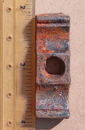 Vintage cast iron shed lock - cast,