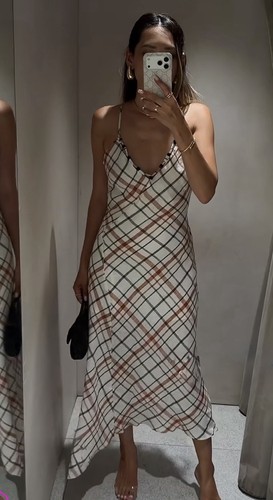 Zara midi dress 100 linen - dress, 100%