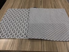 2 Habitat Geometric Design Black And White Cushion Covers.