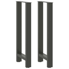 Bar Table Legs Anthracite 2 pcs 50x(100-101) cm Steel vidaXL