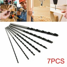 7pcs Long Wood Drill Bits Set 4mm 5mm 6mm 7mm 8mm 10mm 12mm x 300mm Brad Point