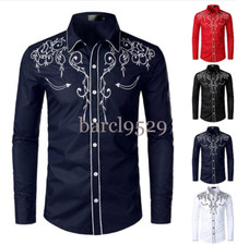 Mens Western Cowboy Shirt Long