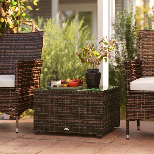 Outdoor coffee table with - coffee,