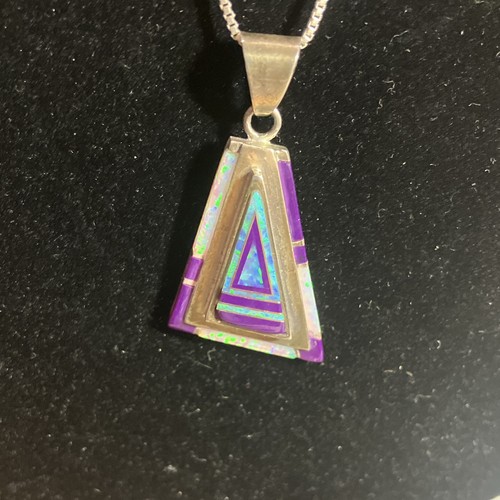 Sugilite opal inlay trapezoid - sugilite,