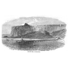 SCARBOROUGH The New Pier - Antique Print 1869