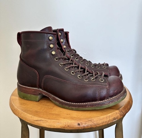 Men brown leather monkey - brown,