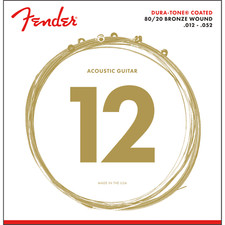 Fender Dura-Tone 80/20 Coated Acoustic Guitar Strings - 880L Gauge (.012 - .052)
