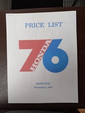 1976 HONDA dealer confidential