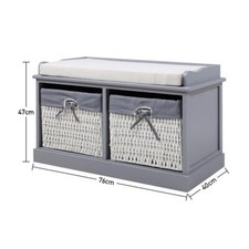 Shoe Rack Bench Seat Wicker