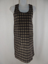 ** SALE  **  BOOHOO BLUE LADIES PINAFORE STYLE DRESS SIZE UK 8 CHECK PATTERN