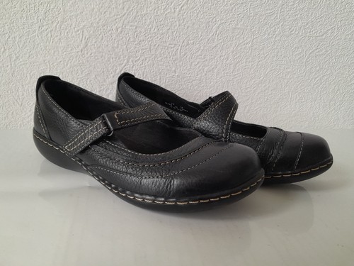 Clarks black stitched leather - stitched,