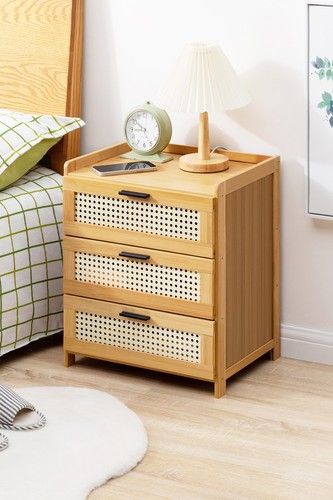 Wooden bedside table bedroom - bedside,