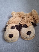 Fluffy Dog Slippers Size M By Fun For Feet