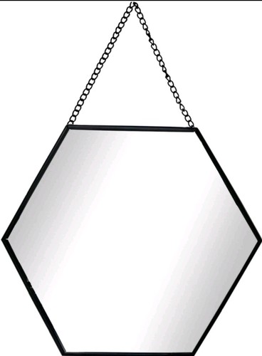 Black hexagon mirror - ,