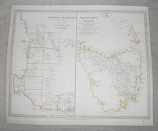 VAN DIEMEN ISLAND MAP. SDUK