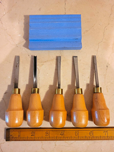 5pc wood handle - wood, steel