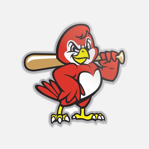 Cartoon baseball bird mascot - cartoon,