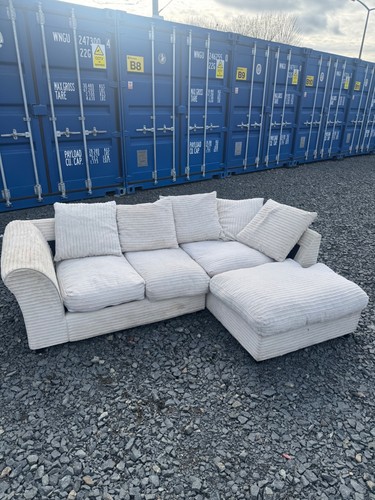 Beige seater corner sofa - seater,