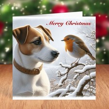 Jack Russell Terrier Dog Christmas Card