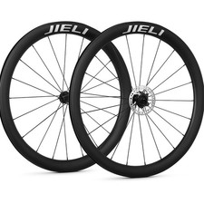 Jielei 700C road bike wheelset 35mm carbon fiber tube rim center lock disc brake