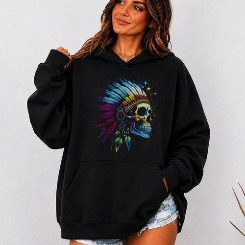 Skull headdress hoodie - skull, hoodie,