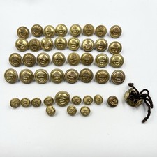 Genuine Kings Crown Royal Navy Buttons 22mm & 13mm Approx 48