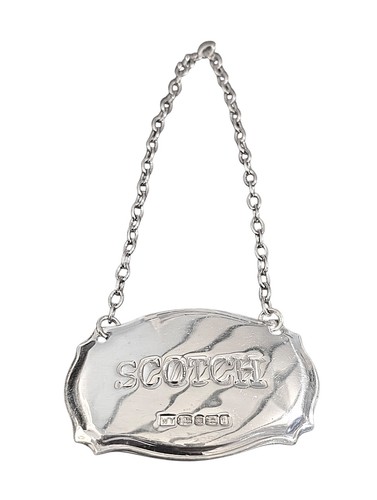 Sterling silver decanter label - sterling,