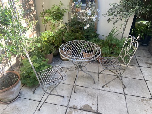 Ornate metal garden - metal,