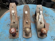 Vintage No4 Woodworking Planes (3) To Include Record And Nubo Made In Sheffield