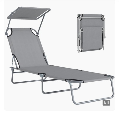 Folding sun lounger with - folding,
