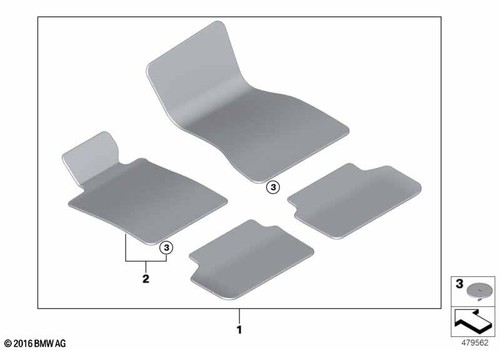 Bmw genuine floor mats set - mats,