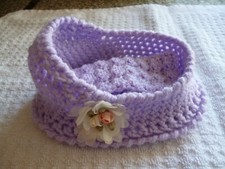Hand crochet crib suitable for