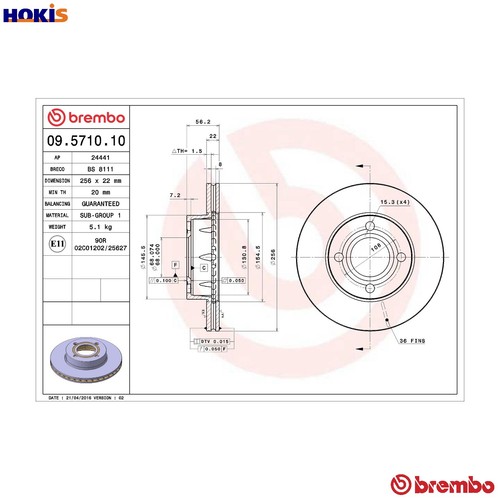 Brake disc 5710 10 for - brake,