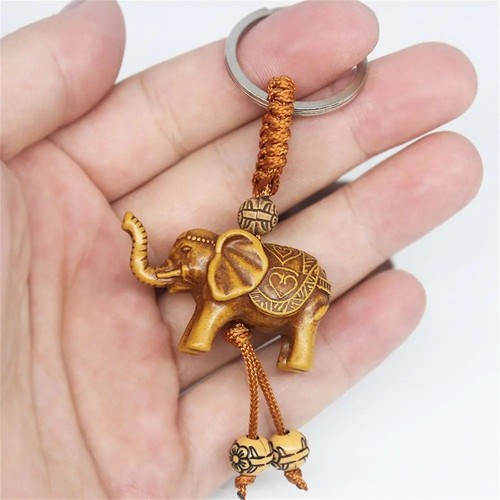 Lucky elephant carving key - carving,
