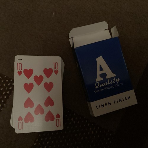 Set playing cards linen - of,
