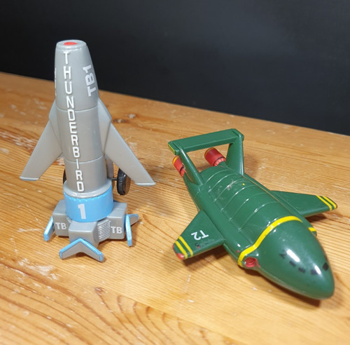 Plastic thunderbird and 2 - plastic, 1