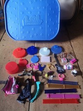 LOL storage case & Accessories bundle Clothes Bags jewellery doll stands