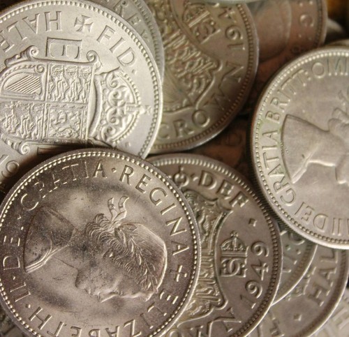 Half crown coins - x,