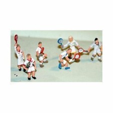 6 Tennis players in action