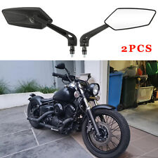 Pairs Side Mirrors Rearview Black 8mm 10mm For Yamaha V Star 650 XVS650 250 1100